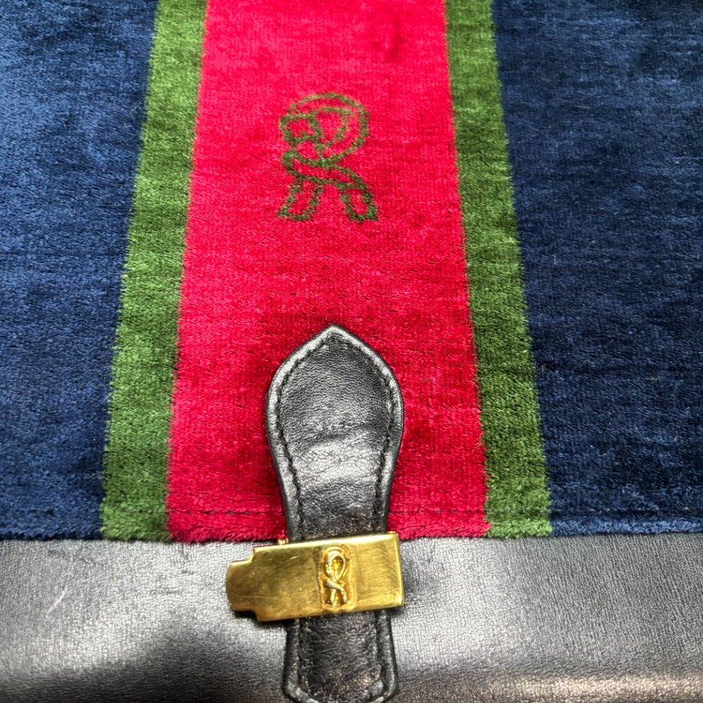 Roberta di Camerino Multicolored Velvet & Leather Shoulder Bag - Picture 9 of 9